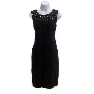 Stephanie Queller Jeweled Sheath Dress